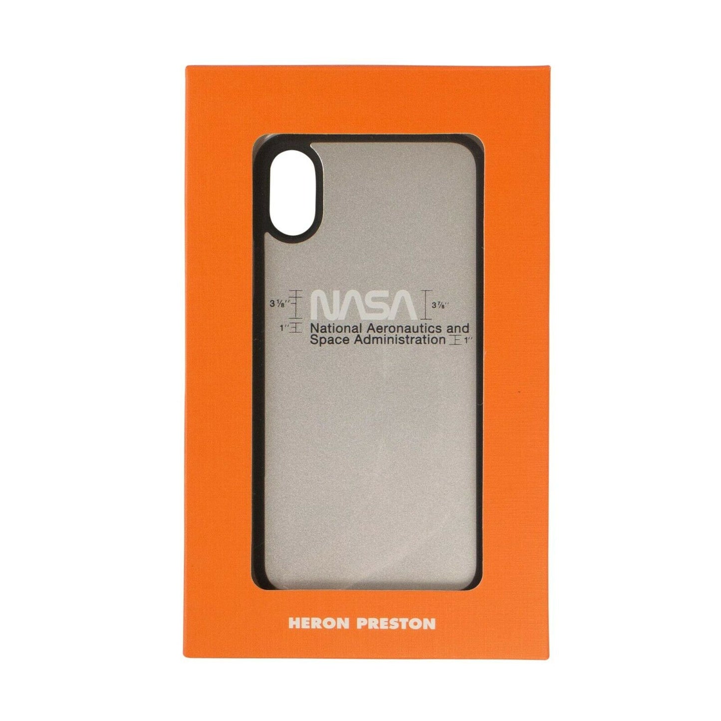 Heron Preston Nasa Print Iphone Xs Phone Case - Silver