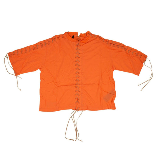 Unravel Project Lace Up T-Shirt - Orange