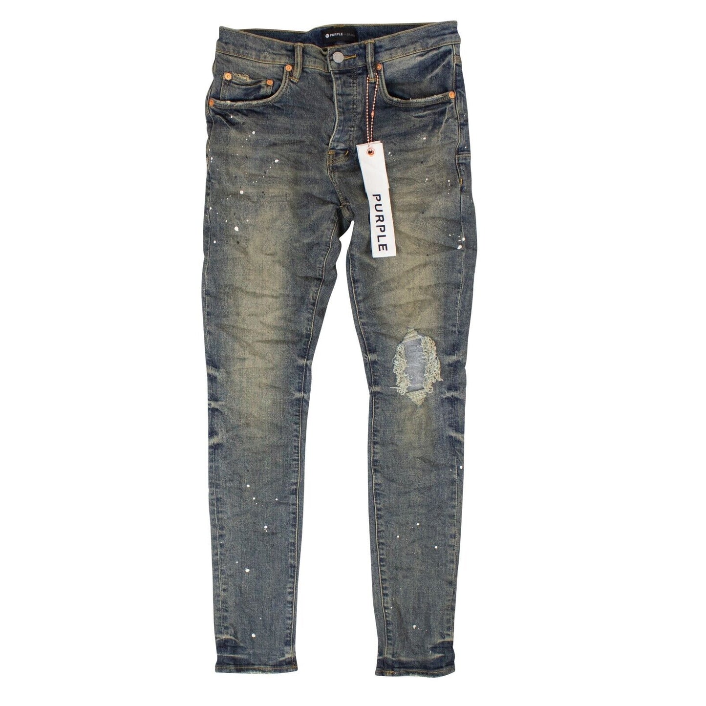 Indigo Mid Paint Blowout Jeans