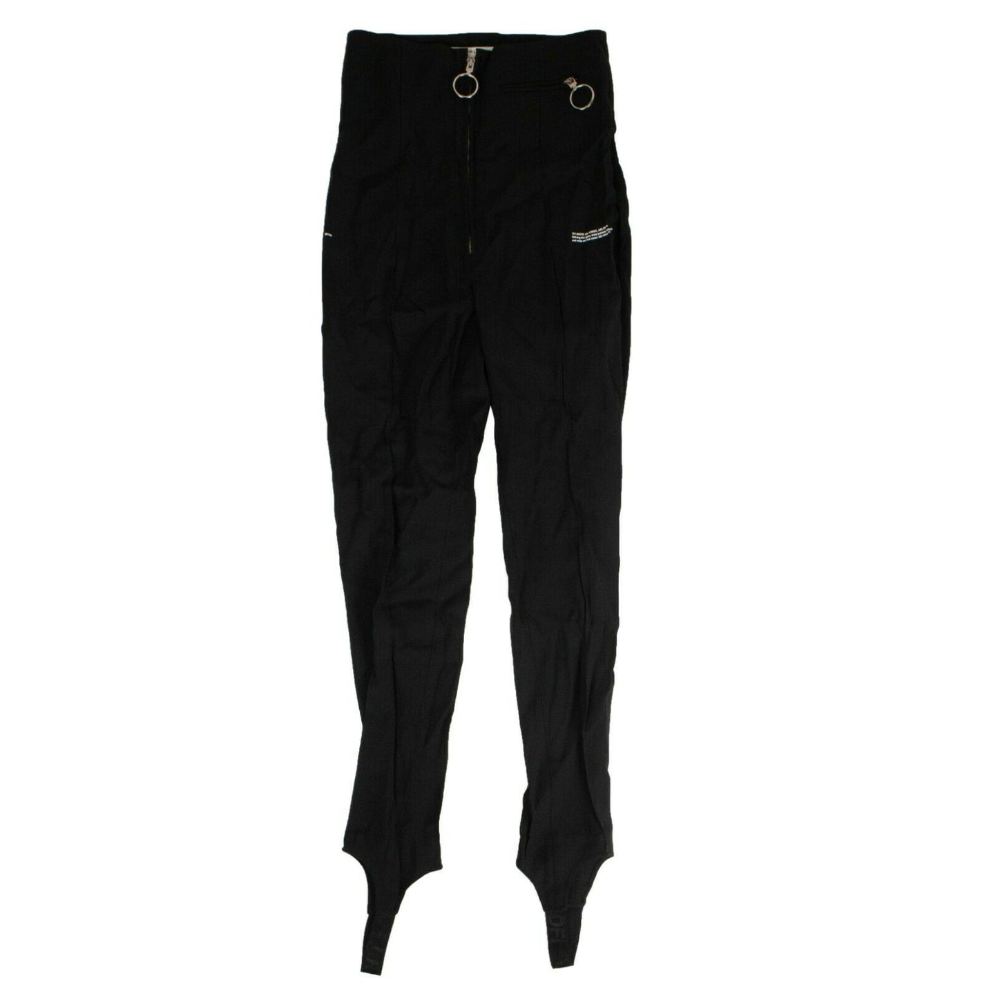 Off White C/O Virgil Abloh Zip Front Slim Fit Pants - Black