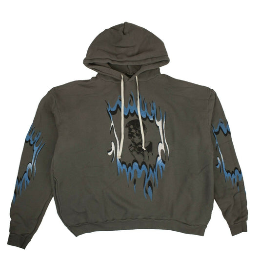 Siberia Hills Gray 'Peacehead' Hoodie Sweatshirt - Gray