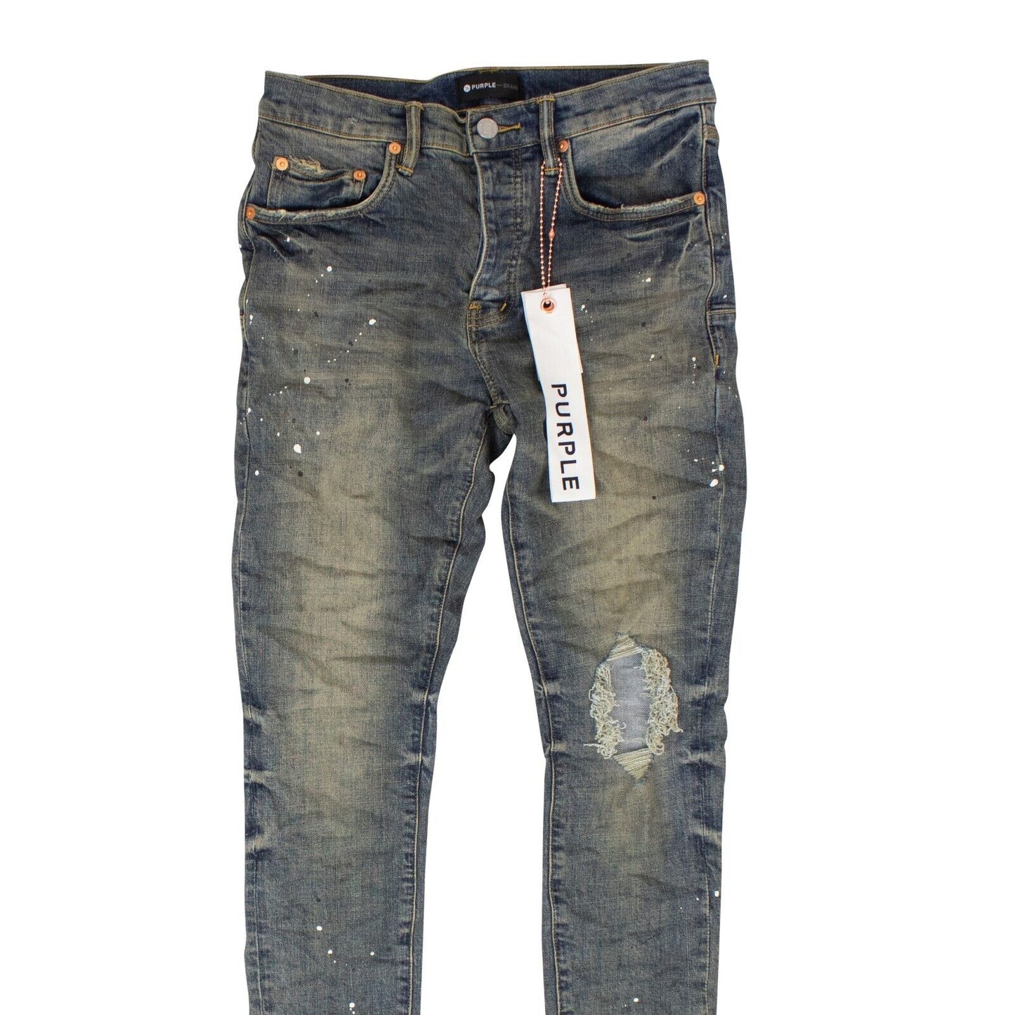 Indigo Mid Paint Blowout Jeans