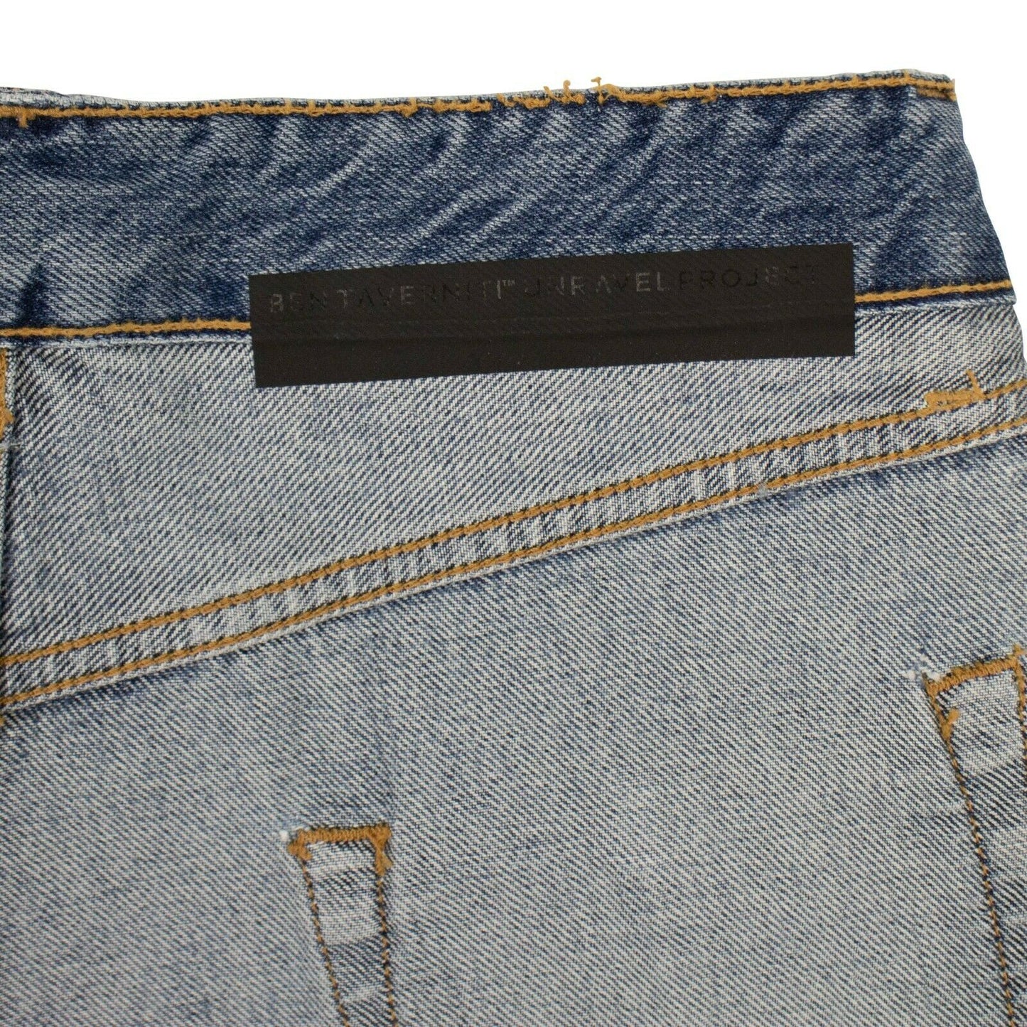 Unravel Project Reverse Denim Short Pants - Blue