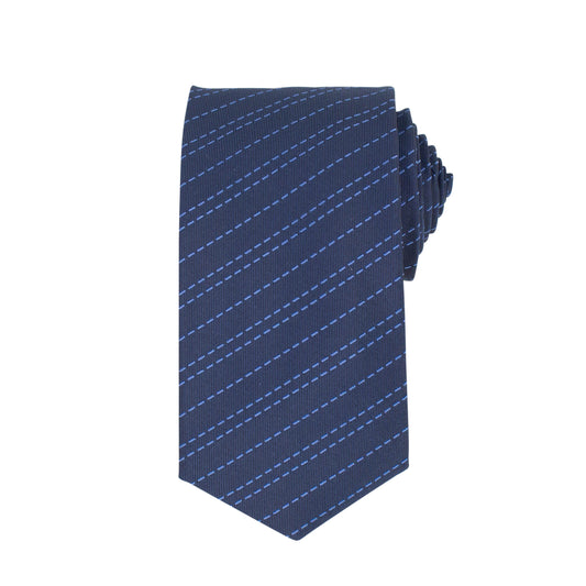 John Lobb Silk Striped Neck Tie - Blue