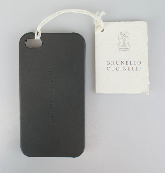Brunello Cucinelli Ash Leather Iphone Case - Gray