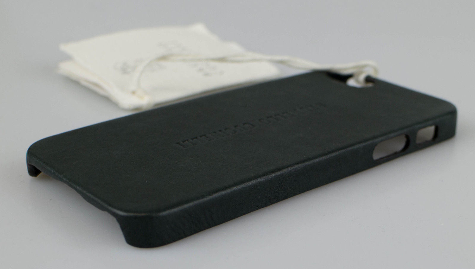 Brunello Cucinelli Gunmetal Pebbled Leather Iphone Case - Gray