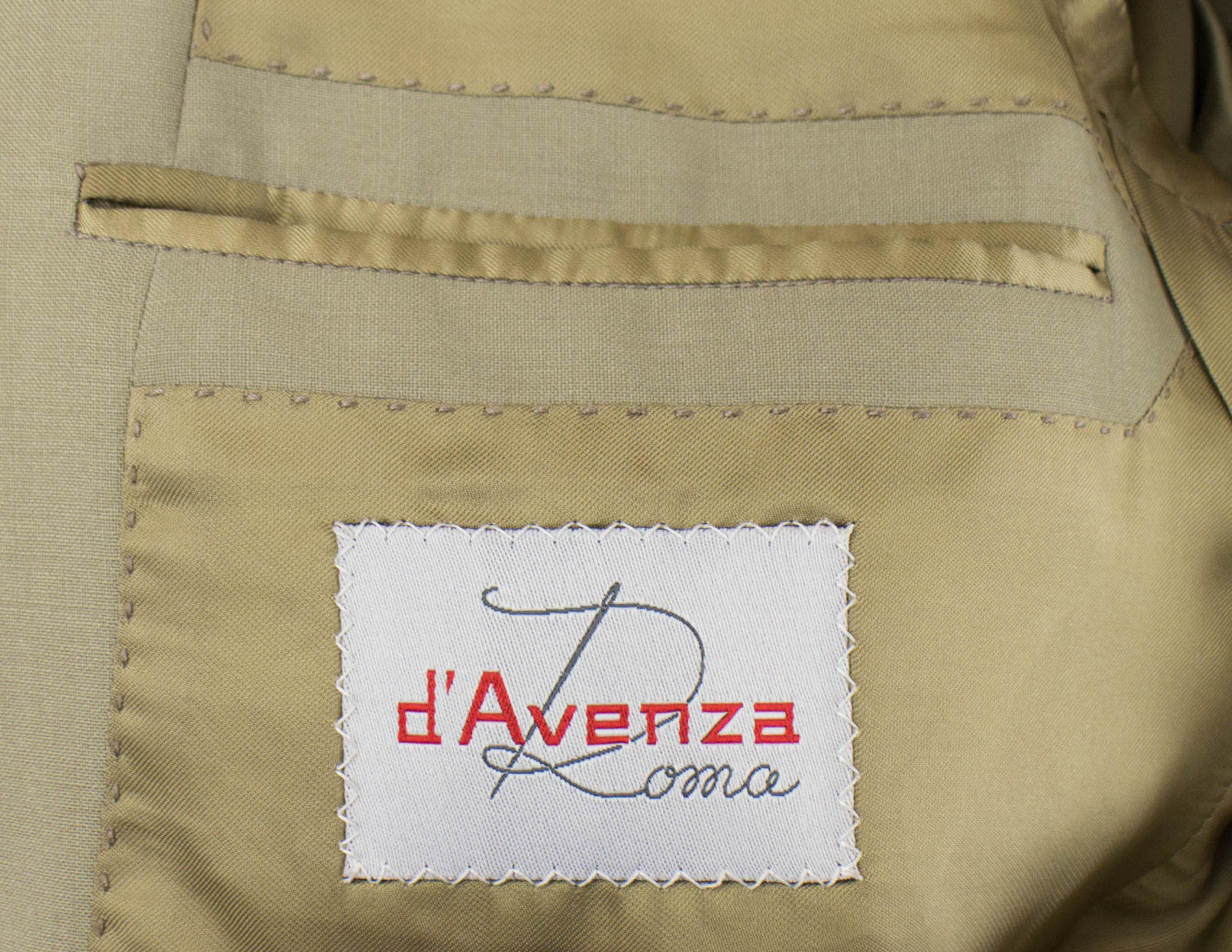 D'Avenza Wool 3 Roll 2 Button Sport Coat Blazer - Brown