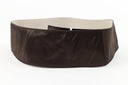 Women's Brown Wide Silk Blend Belt