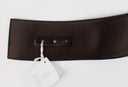 Women's Brown Wide Silk Blend Belt