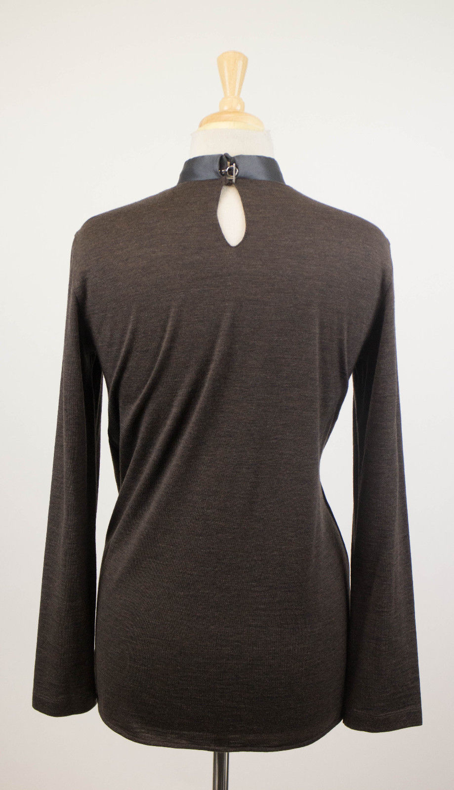 Brown Wool Blend W/ Monilli Trim Sweater