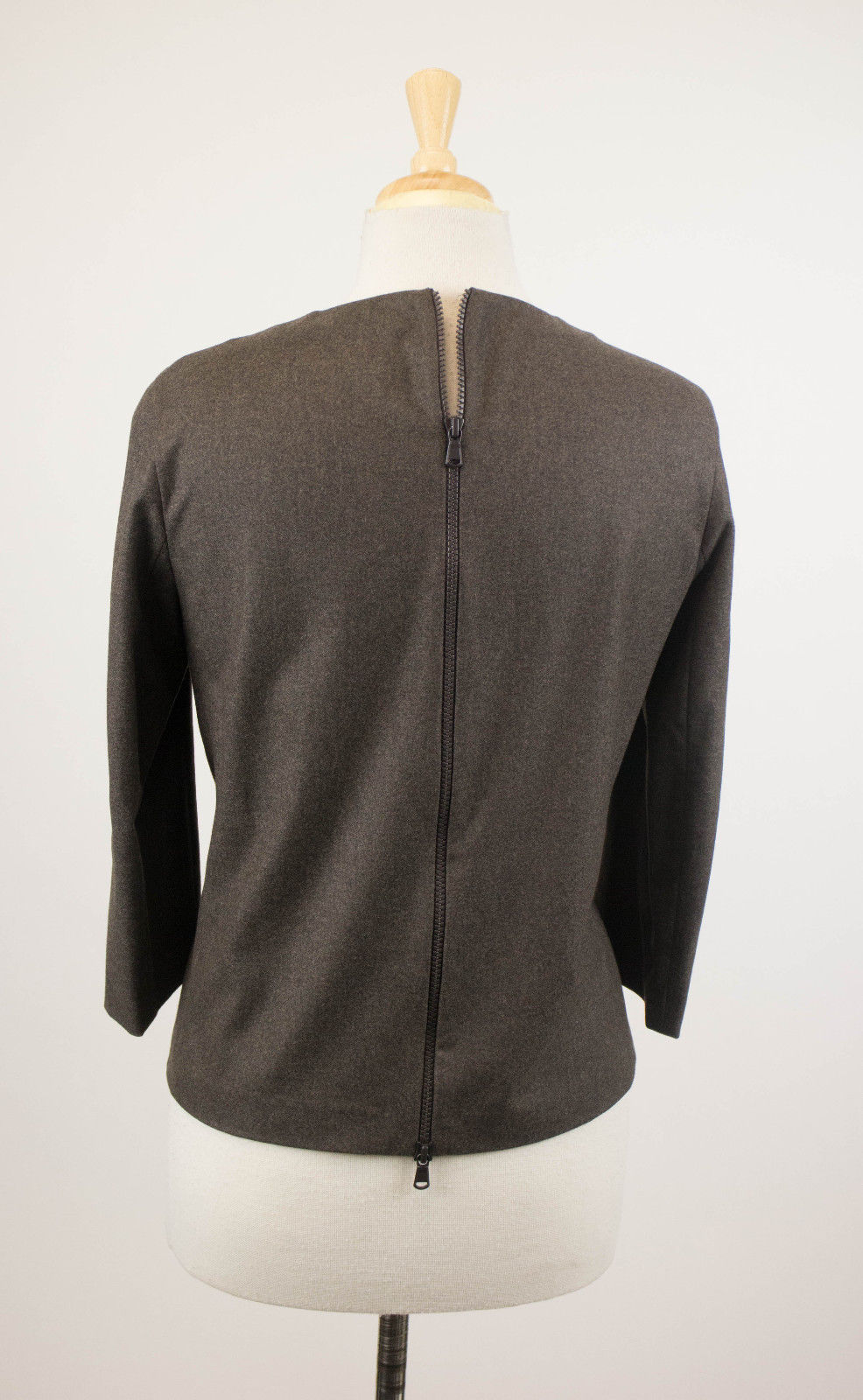 Brown Cashmere Blend Crewneck Sweater