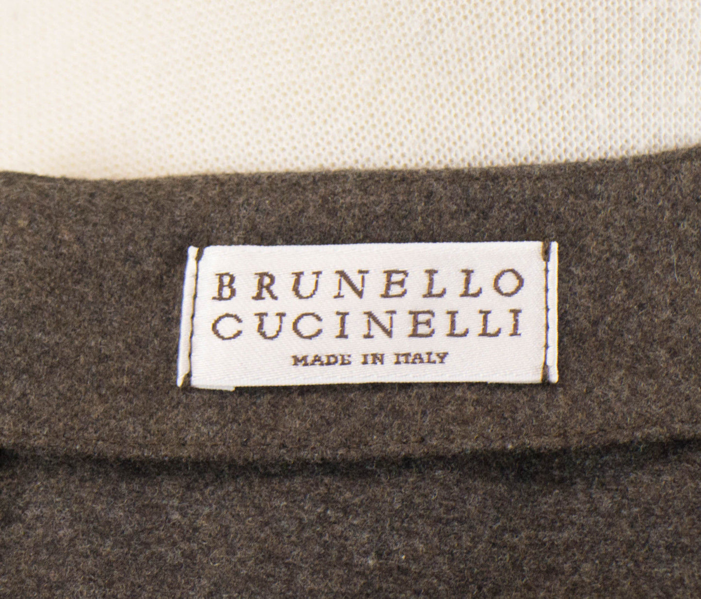 Brown Cashmere Blend Crewneck Sweater