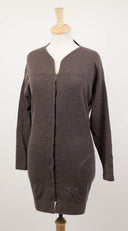 Woman's Brown Cashmere Cardigan Sweater