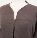 Woman's Brown Cashmere Cardigan Sweater