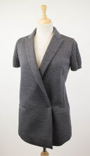 Woman's Gray Wool Blend W/ Sequins Blazer
