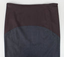 Gray/Brown Wool Blend Pencil Skirt