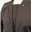 Brown Silk Blend Full Length Trench Coat