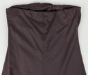 Brown Wool Blend Hi-Lo Tube Top