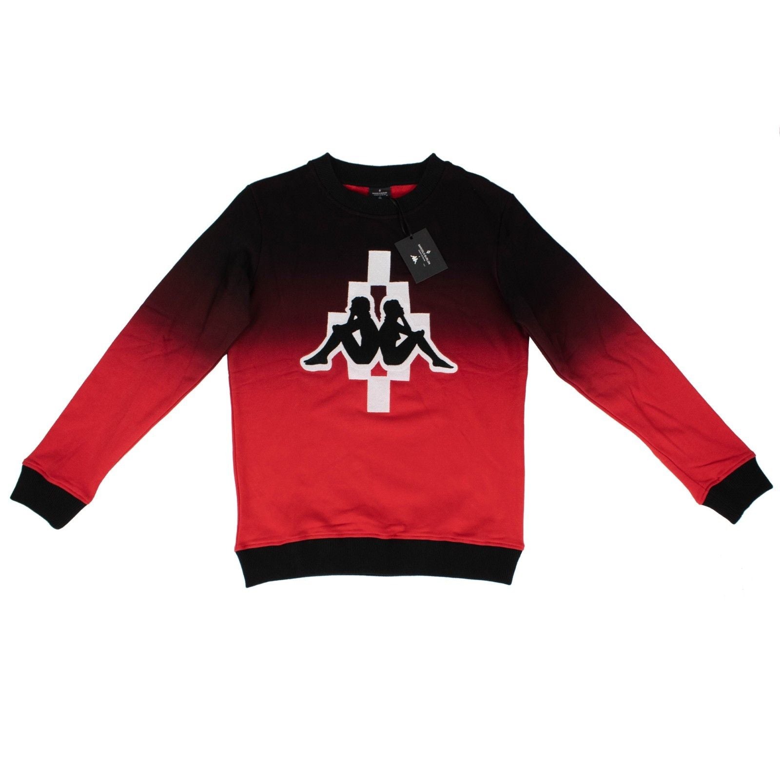 Marcelo Burlon 'Kappa Big Logo' Crew Neck Sweater - Black/Red