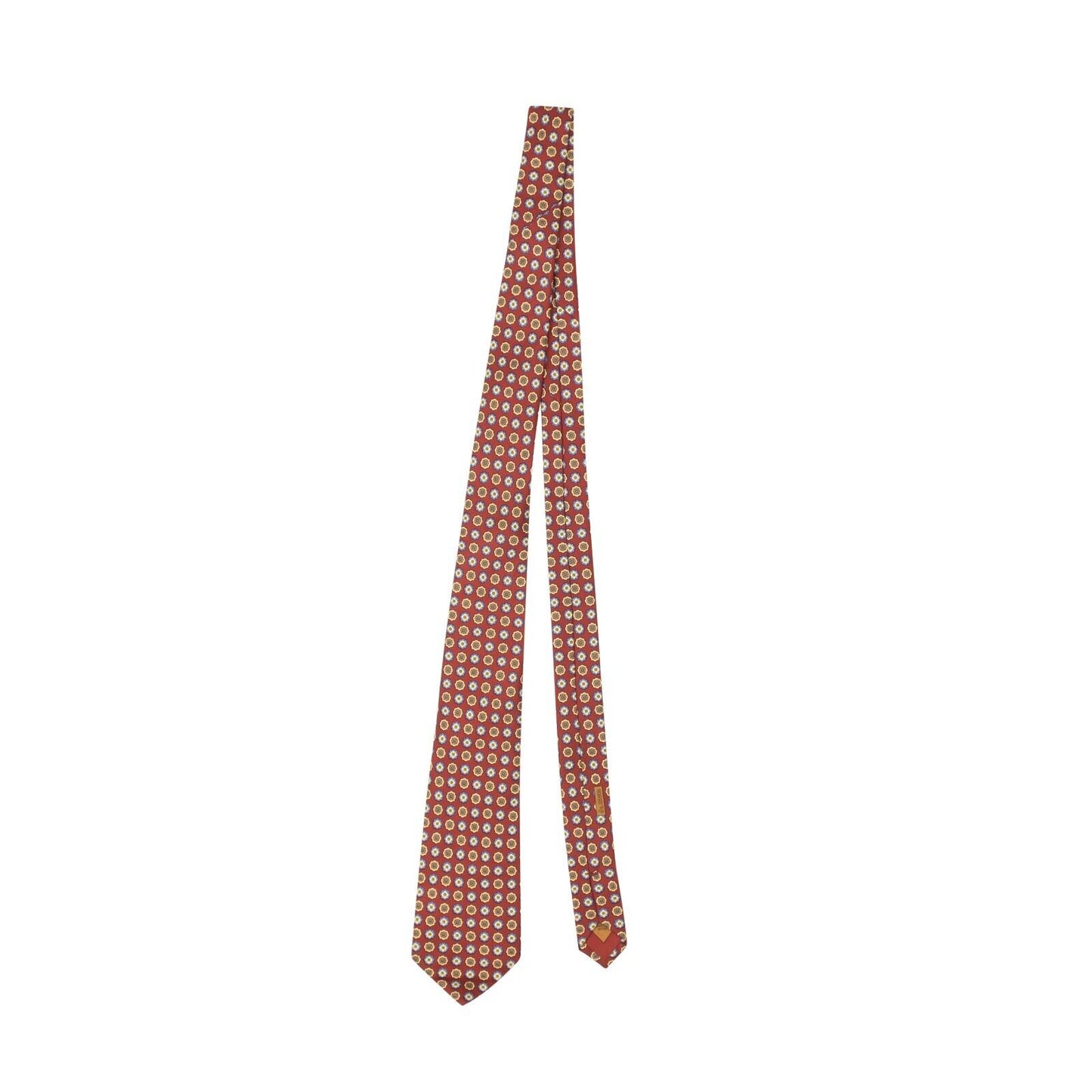 Brioni Silk Handmade Flowers Tie - Red