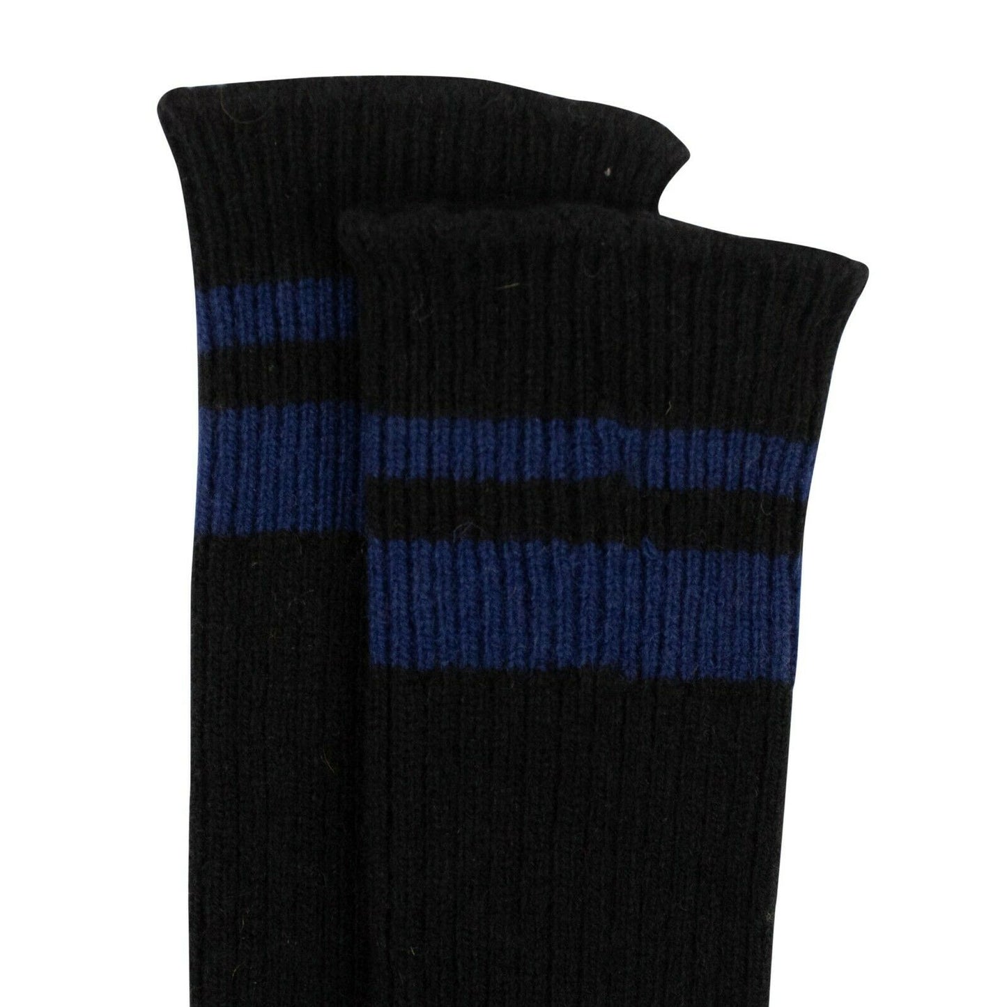 Unravel Project Ribbed Mid Length Socks - Black/Blue