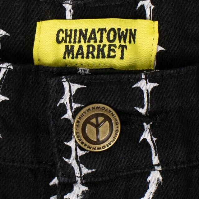 Chinatown Market 'Thorn' Denim Pants - Black