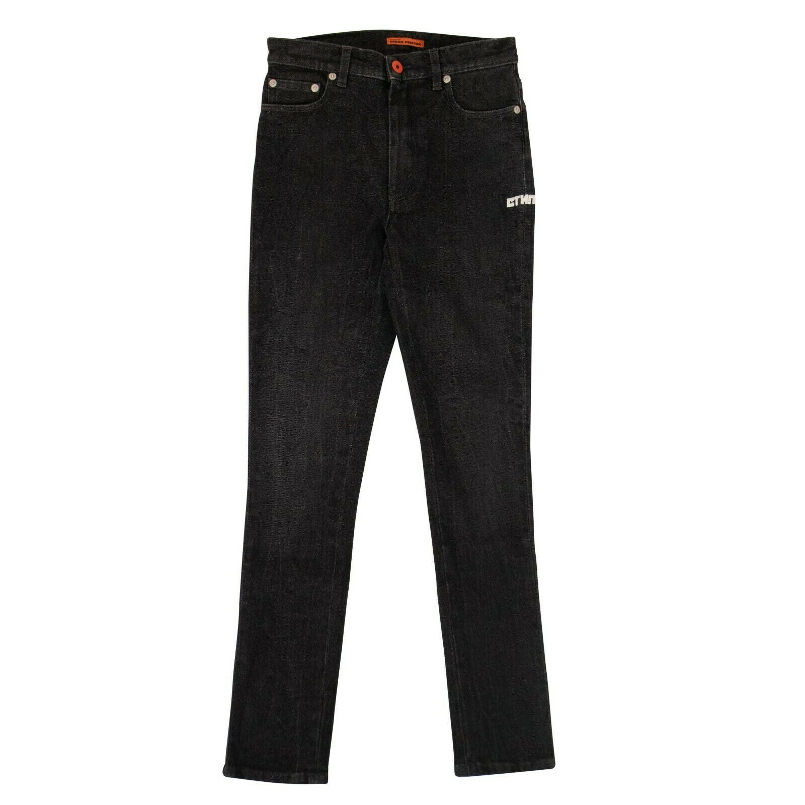 Heron Preston Wash Denim 5 Pocket Jeans - Black