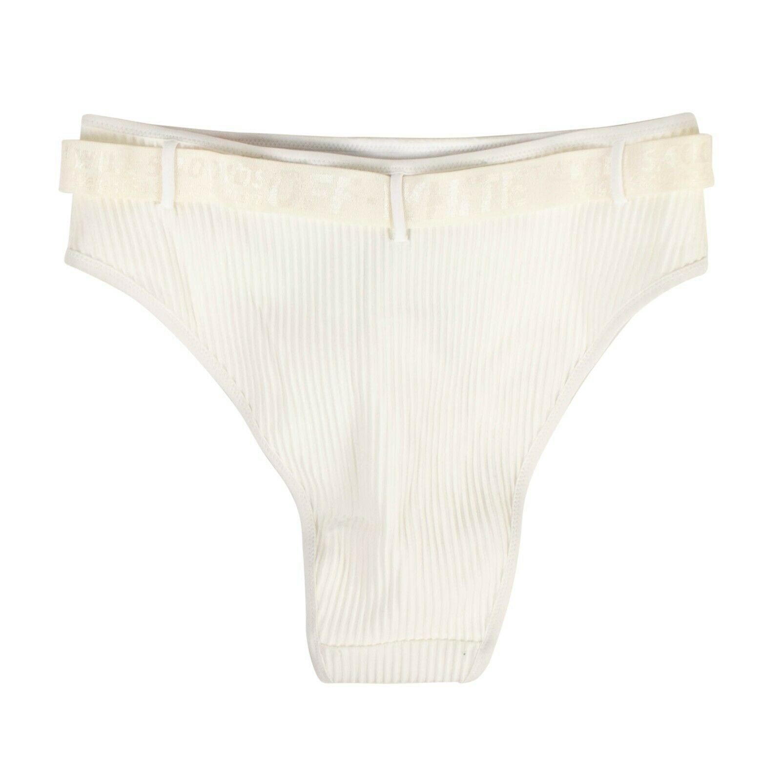 Off White C/O Virgil Abloh Ribbed Bikini Bottom - White