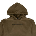 Olive Green Cotton 'Burnout Dyed' Hooded Sweatshirt