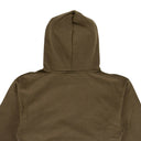 Olive Green Cotton 'Burnout Dyed' Hooded Sweatshirt