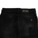Palm Angels Sheer Side Stripes Jean Pants - Black