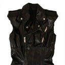 Unravel Project Leather Slim Biker Pants - Black