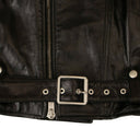 Unravel Project Leather Slim Biker Pants - Black