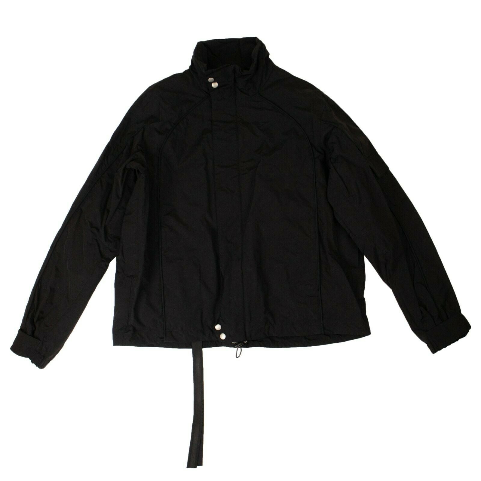 Unravel Project High Neck Boxy Fit Windbreaker Jacket - Black