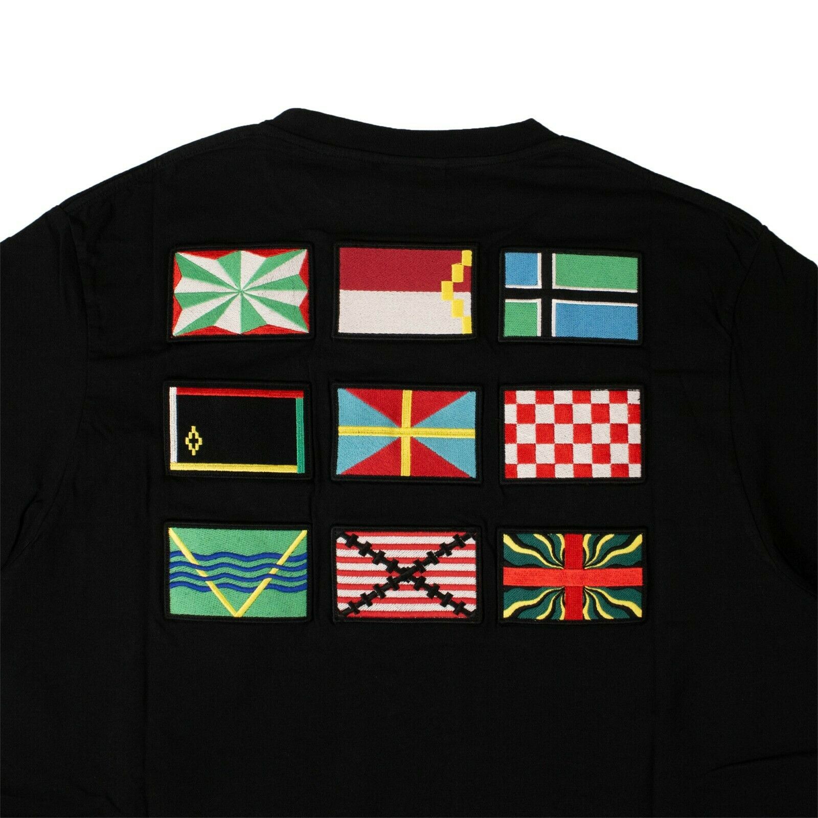 Marcelo Burlon Cotton Nine Flags Short Sleeve T-Shirt - Black