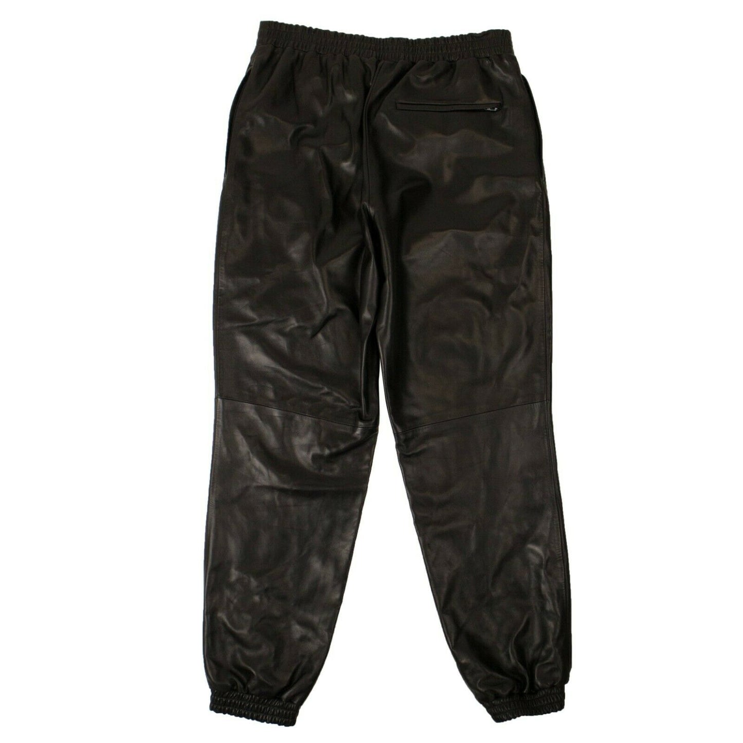 Burberry Leather Long Trousers - Black