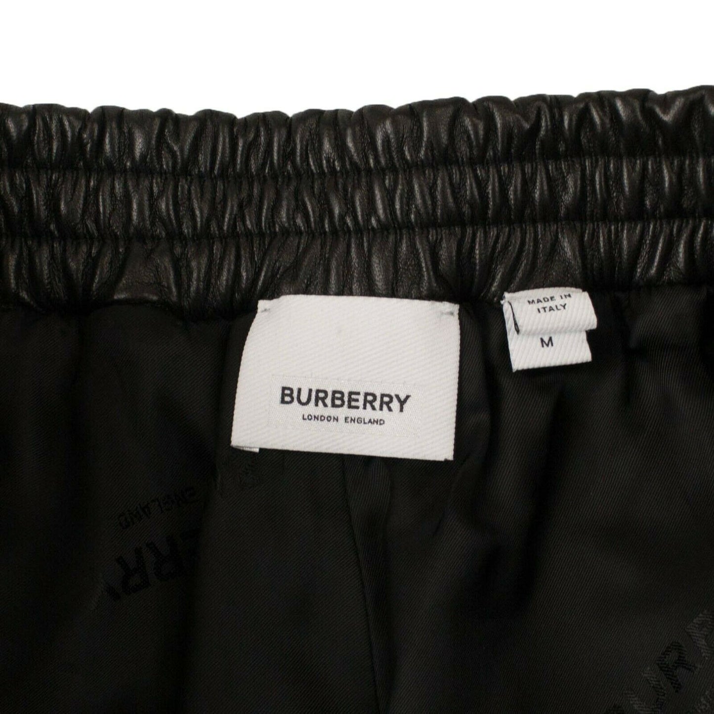 Burberry Leather Long Trousers - Black