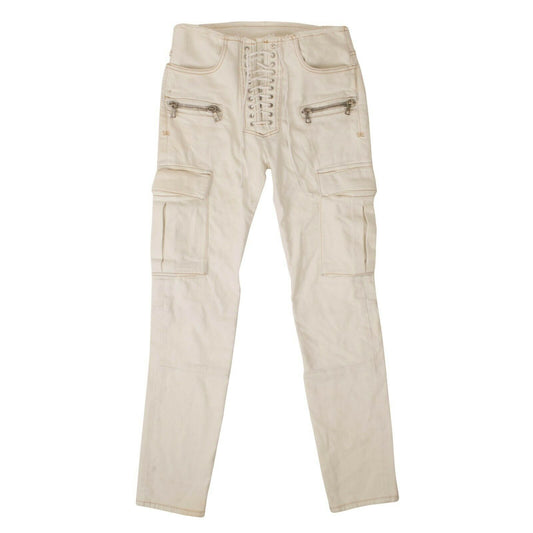 Unravel Project Denim Tie Up Jeans - White