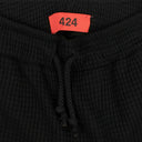 424 On Fairfax Waffle Ribbed Sweatpants - Black