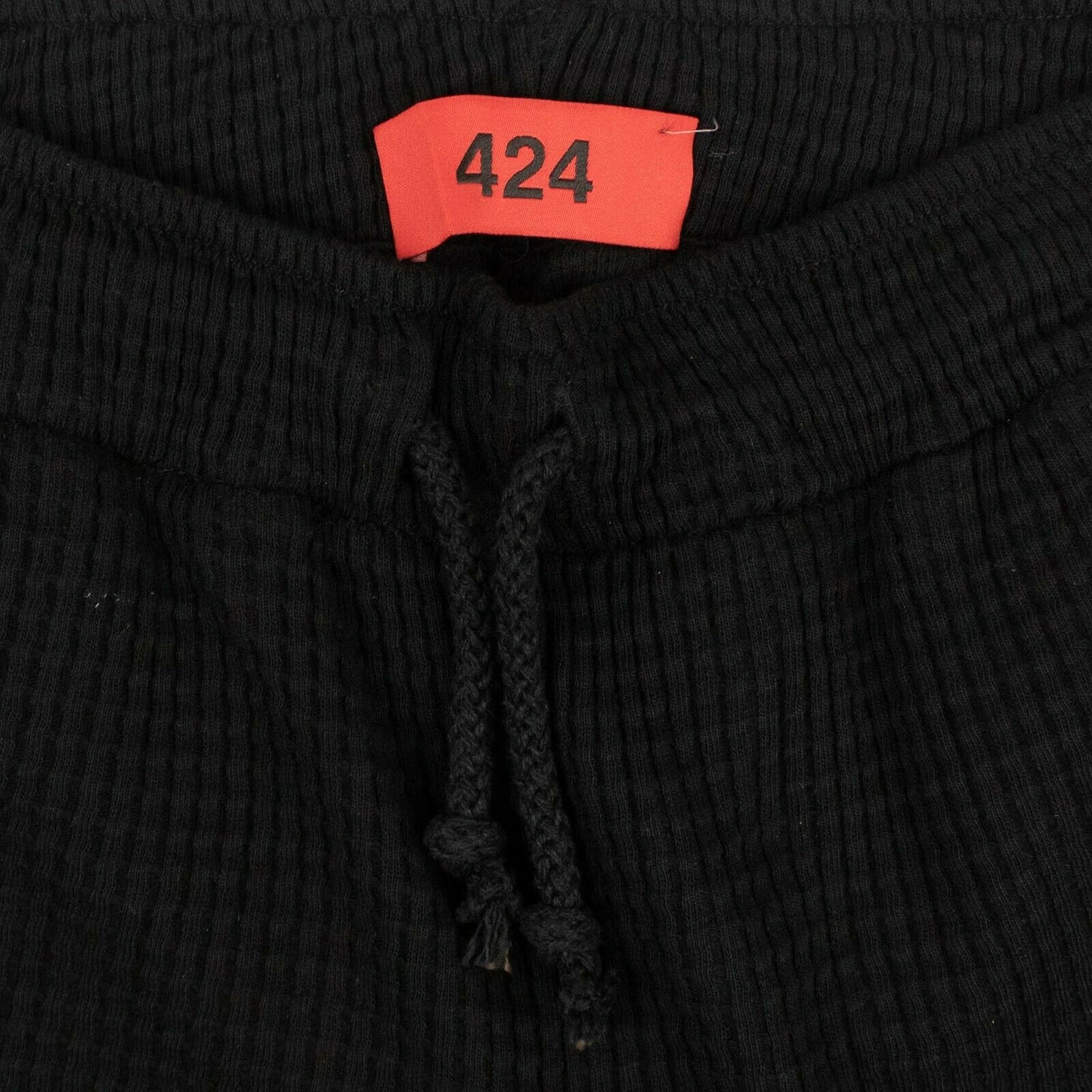 424 On Fairfax Waffle Ribbed Sweatpants - Black