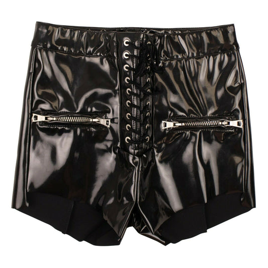 Unravel Project Lace Up Closure Shorts - Black