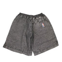 Gray Acid Wash 'Lakers' Loose-Fit Shorts