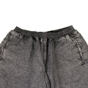 Gray Acid Wash 'Lakers' Loose-Fit Shorts