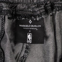Gray Acid Wash 'Lakers' Loose-Fit Shorts
