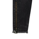 Unravel Project Dark Lace-Up Skinny Jeans - Denim