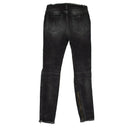 Unravel Project Dark Lace-Up Skinny Jeans - Denim