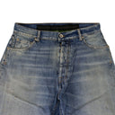 Unravel Project Baggy Jeans With Ribbed Cuff - Denim