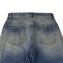 Unravel Project Baggy Jeans With Ribbed Cuff - Denim