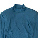 Blue Mock Neck Bodysuit