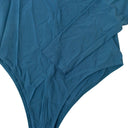 Blue Mock Neck Bodysuit
